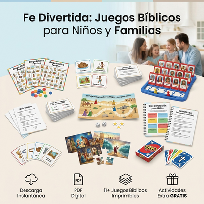 Fé Divertida: 11+ Juegos Bíblicos para Jugar, Aprender y Crecer en Fé